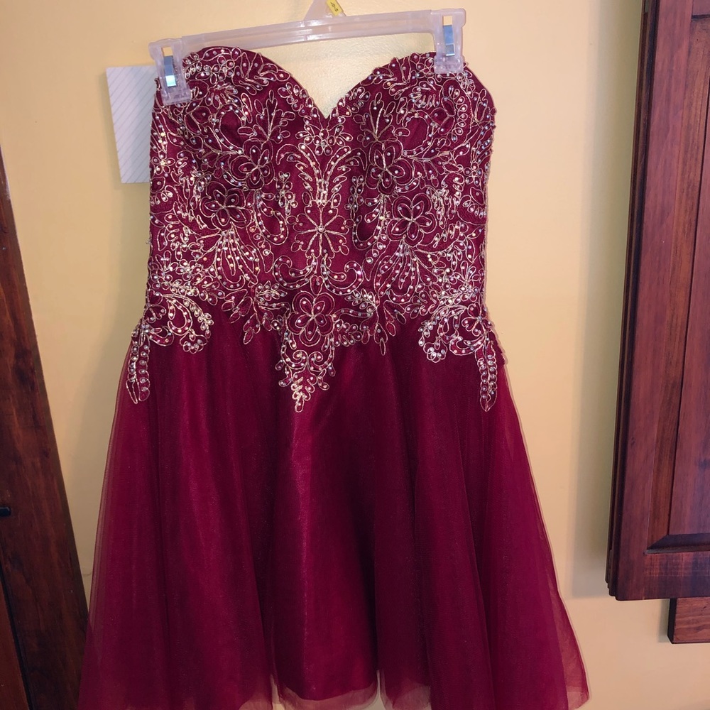 Size 6 Burgundy Cocktail Dress
